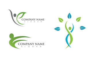 Healthy life Human fit sport logo sign illustration v.272