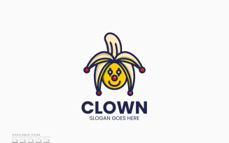 Banana Clown Logo Template Vector Design
