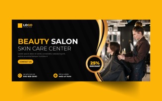 Beauty Salon and Skin Care Social Media Cover Banner