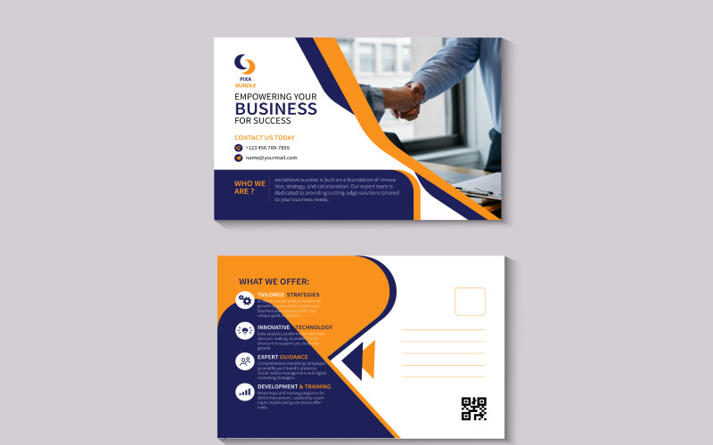 Corporate Post Card Design Template Corporate Identity