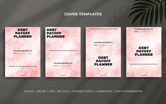 Debt Payoff Planner Cover Template – Minimal Editable Design for KDP, Budget, Finance, Journal Use