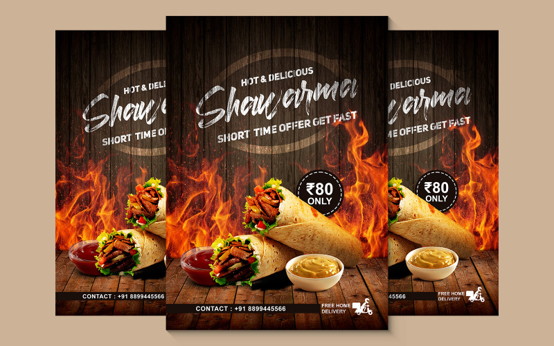 Delicious Restaurant Flyer Template Corporate Identity