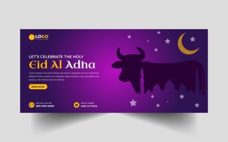 Eid al-Adha social media cover banner template
