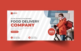 Food Delivery Business Social Media Cover Banner Template