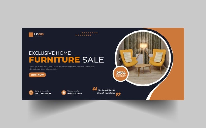 Furniture Sale Social Media Cover Banner Template