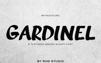 GARDINAL Textured Brush Script Font