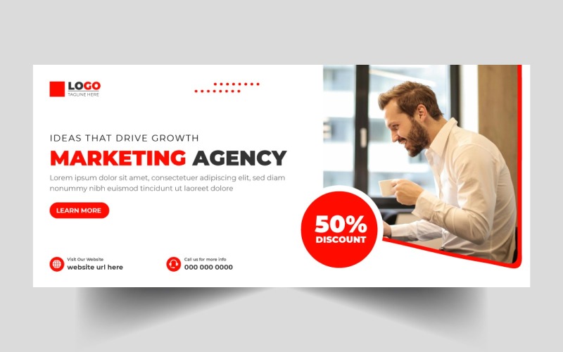 Marketing Agency Social Media Cover Banner Template