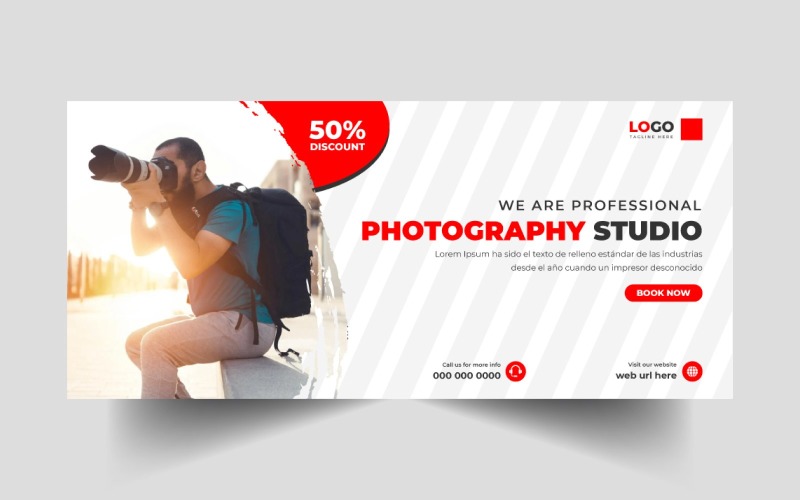 Photography Studio Social Media Cover Banner Template
