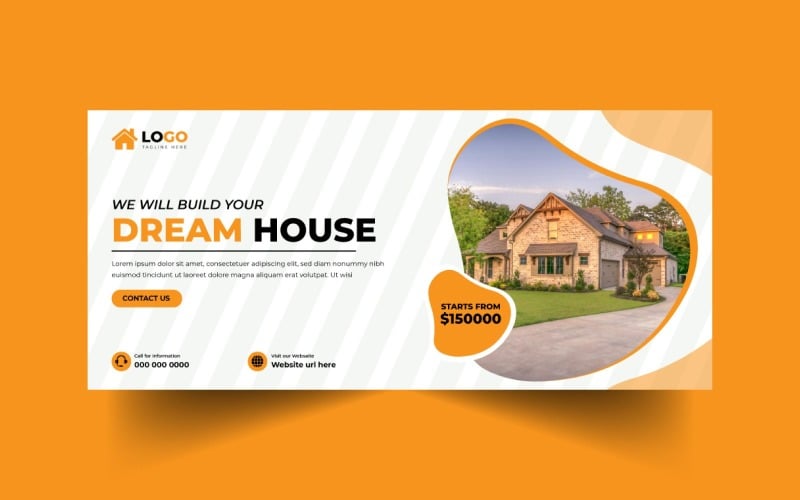 Real Estate Agency Social Media Cover Banner Template
