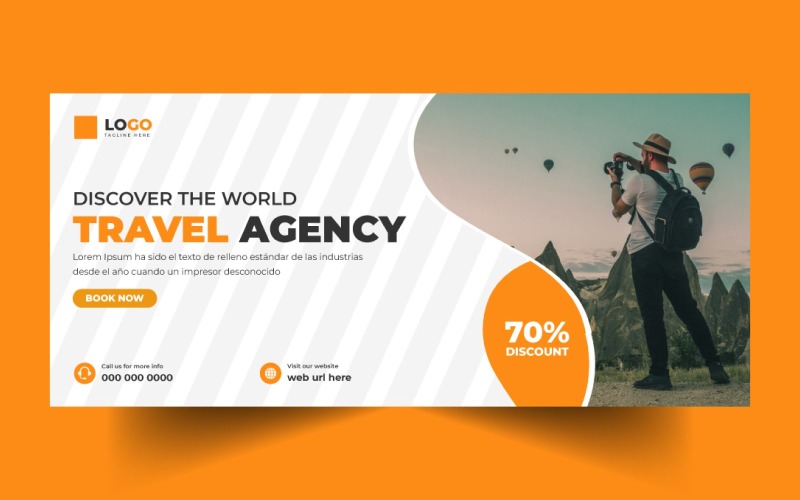 Travel Agency Social Media Cover Banner Template