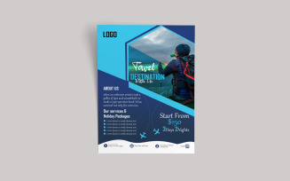 Travel Destination Flayer Template Design