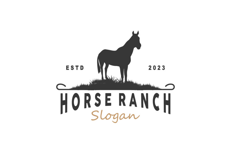 Horse Logo West Country Farm Ranch V7 Logo Template