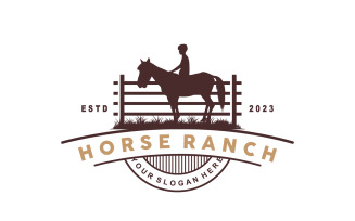 Horse Logo West Country Farm Ranch V9