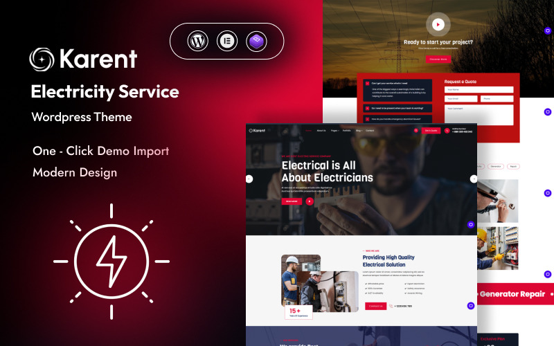 Karent - Electricity Services WordPress Theme