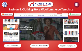 Nova Style - Fashion & Clothing Store WooCommerce Elementor Template