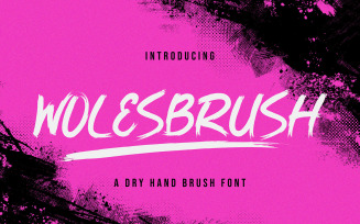 Wolesbrush Dry Hand Brush Font