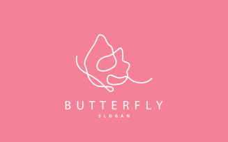 Butterfly Logo Design Beautiful Flying Animal V75