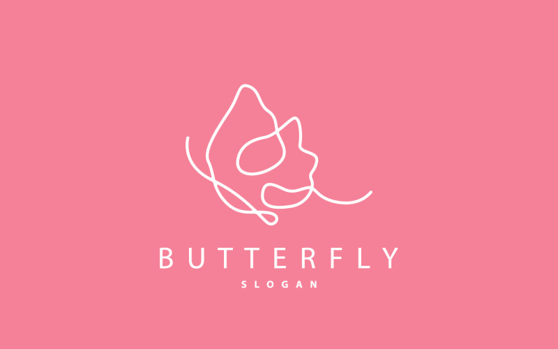 Butterfly Logo Design Beautiful Flying Animal V75 Logo Template