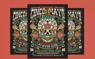 Cinco De Mayo Skull Flyer