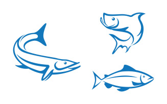 Fish Logo icon illustration Logo template design v.2