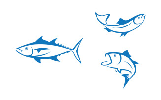 Fish Logo icon illustration Logo template design v.3