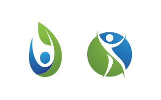 Healthy life Human fit sport logo sign illustration v.282
