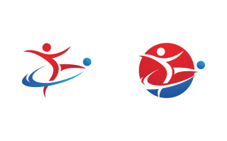 Healthy life Human fit sport logo sign illustration v.283