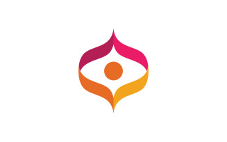 Healthy life Human fit sport logo sign illustration v.284