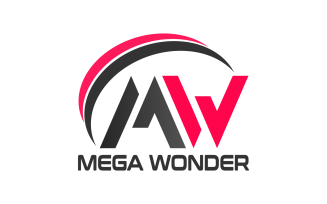 MW Letter Unique Design Logo Template