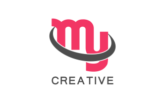MY Letter Custom Design Logo Template