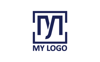 MY Letter Initials Logo Design Template