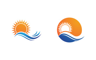 Water wave liquid vector Logo illustration design V1.224