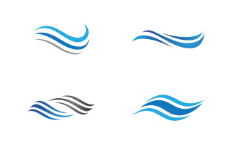 Water wave liquid vector Logo illustration design V1.228