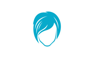 Beauty Hair Woman face character logo illustration v.15
