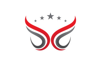 Eagle hawk wing icon Template logo design vv.44