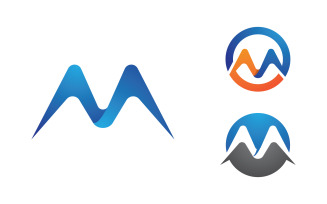 M Letter Business Concept design icon LogoTemplate v.11
