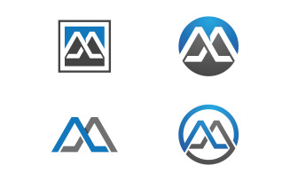 M Letter Business Concept design icon LogoTemplate v.1