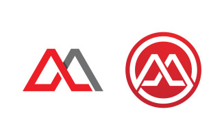 M Letter Business Concept design icon LogoTemplate v.2