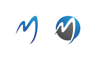 M Letter Business Concept design icon LogoTemplate v.3