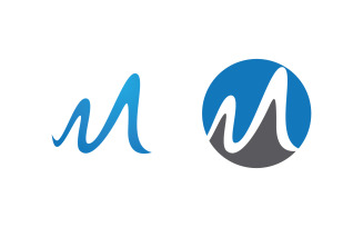 M Letter Business Concept design icon LogoTemplate v.4