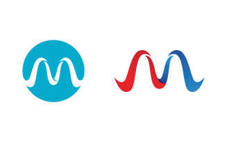 M Letter Business Concept design icon LogoTemplate v.7
