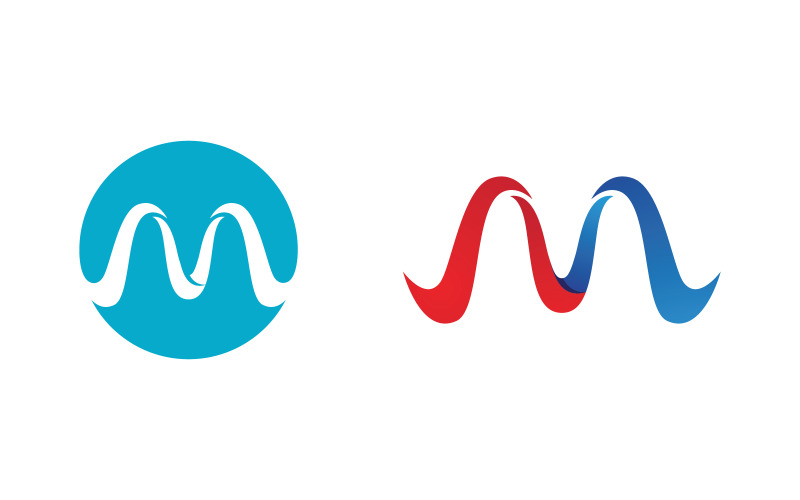 M Letter Business Concept design icon LogoTemplate v.7 Logo Template