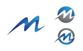 M Letter Business Concept design icon LogoTemplate v.9
