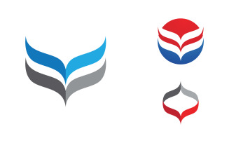 V icon Business Logo Template design illustration v.19