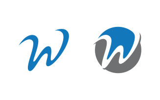 W Letter Business Concept design icon LogoTemplate v.1