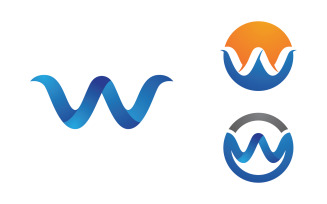 W Letter Business Concept design icon LogoTemplate v.2