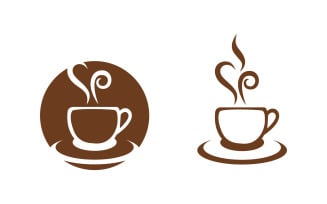 Coffee caf Shop logo Templates Vector icon design illustration v.9