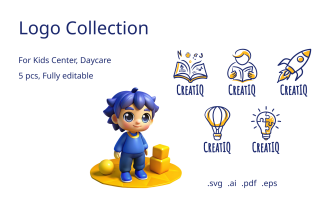 CreatIQ – Logo Pack Template for Daycare and Educational Kids' Centers