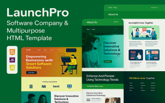 LaunchPro - Software Company & Multipurpose HTML Template