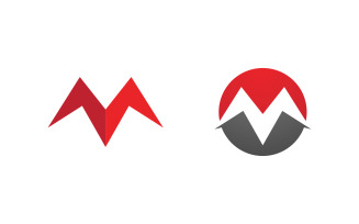 M Letter Business Concept design icon LogoTemplate v.6